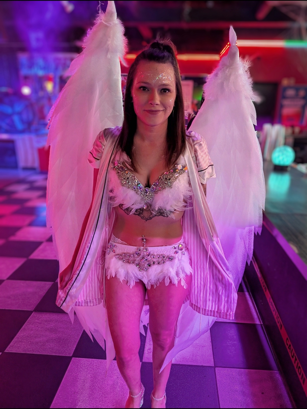 White Feathered Angel Wings